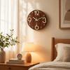 8 Inch 3D Wall Clock Wooden Glowing Hanging Clock Modern Luminous Wall Clock  Living Room