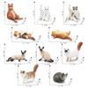 10 Simulated Cat Animal Models Lazy Orange Cat Siamese Cat Muppet Cat Black Cat Flower Cat Desktop Ornament Toys
