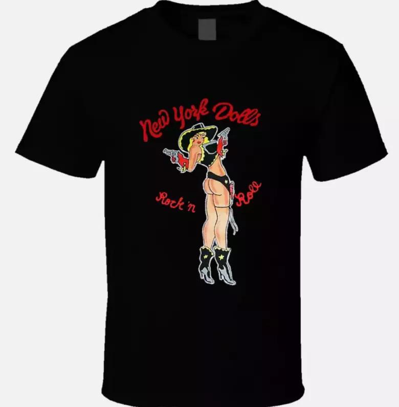 New York Dolls Band Rock In Roll Short Sleeve T Shirt Full Size S-5XL