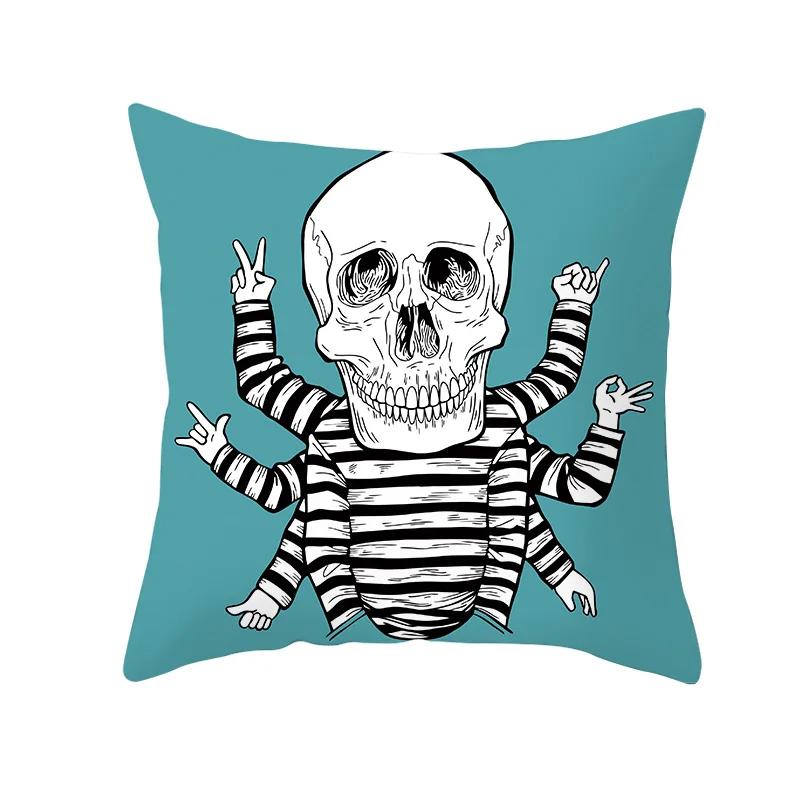 Sofa Bedroom Living Room Home Creative Skull Print Cushion Cover Fashion Decorative Pillow