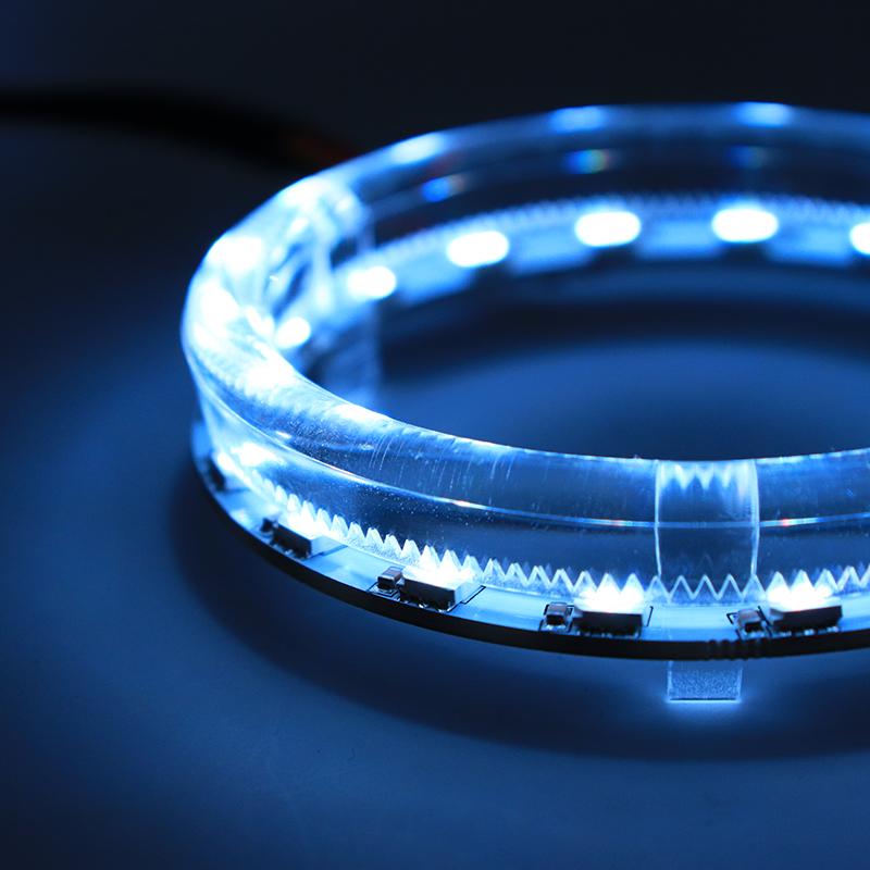 Ангельские глазки многоцветные RGB светодиодные кольца Halo огни динамические последовательные плавные указатели поворота ходовые огни для фар