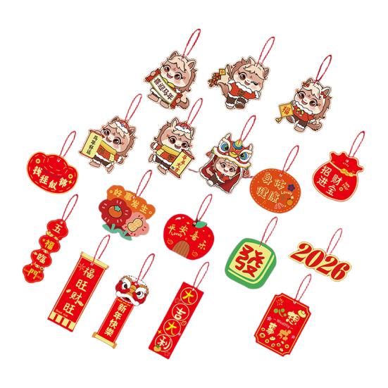 1 Набор Подвесное Украшение Китайские Красные Подвески Традиционные Китайские Узоры Украшение на Удачу Праздник Весны Рождественское Украшение
