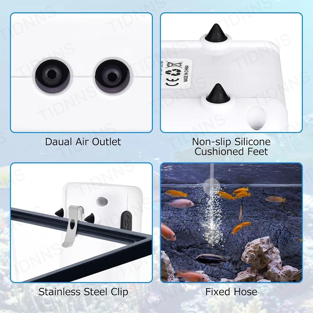 Аквариумный насос для аквариума с кислородом, зарядный воздушный насос двойного назначения, литиевая батарея Usb, бытовой портативный для рыбалки, бесшумный, 6000 мА, для улицы