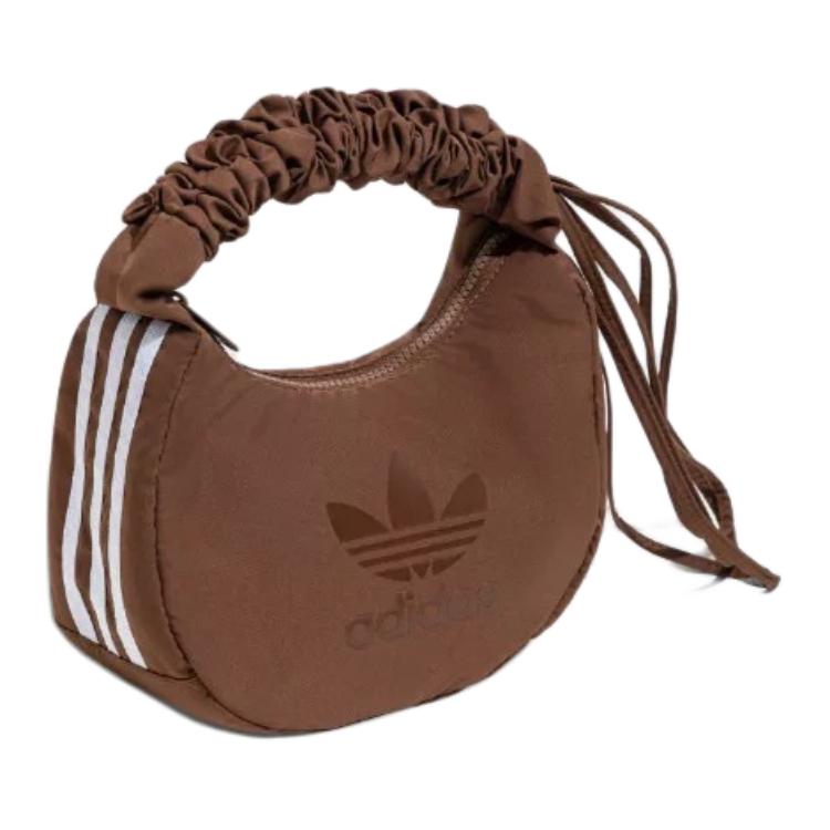 Adidas Originals Trefoil Recycled Fabric Cloud Bag, Shoulder Bag, Crossbody Bag, Handbag Regular Women's Dark Brown JZ2277