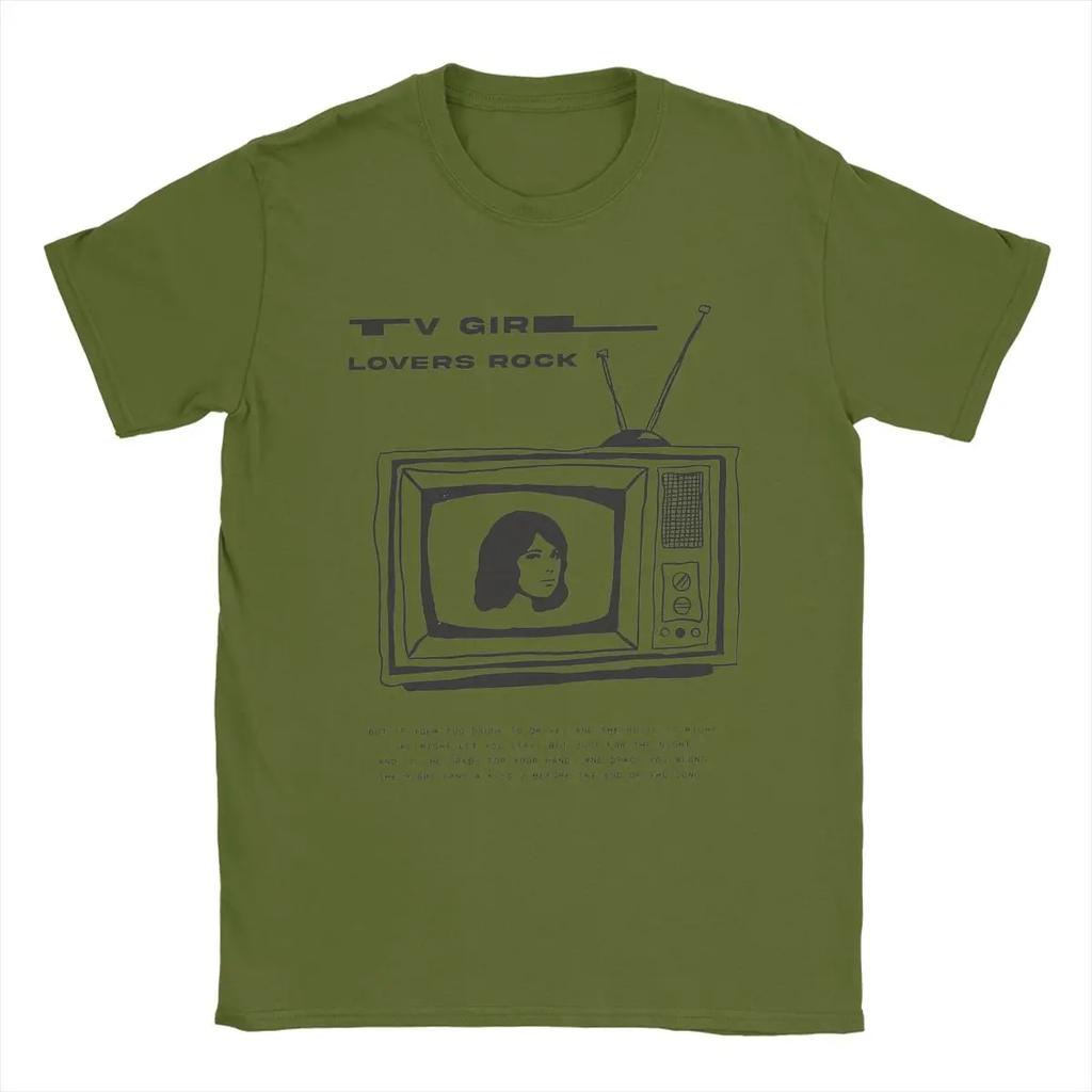 Мужские футболки TV Girl Lovers Rock, забавные футболки с коротким рукавом и круглым вырезом, хлопковая одежда больших размеров