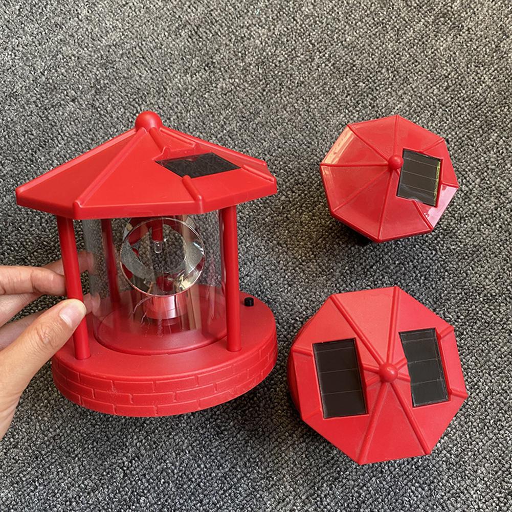 Lamp LED Solar Lighthouse 360 Degree Decor Decoration
