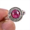 Natural Garnet Gemstone Handmade 925 Solid Sterling Silver Gift Ring S.7 d8F03