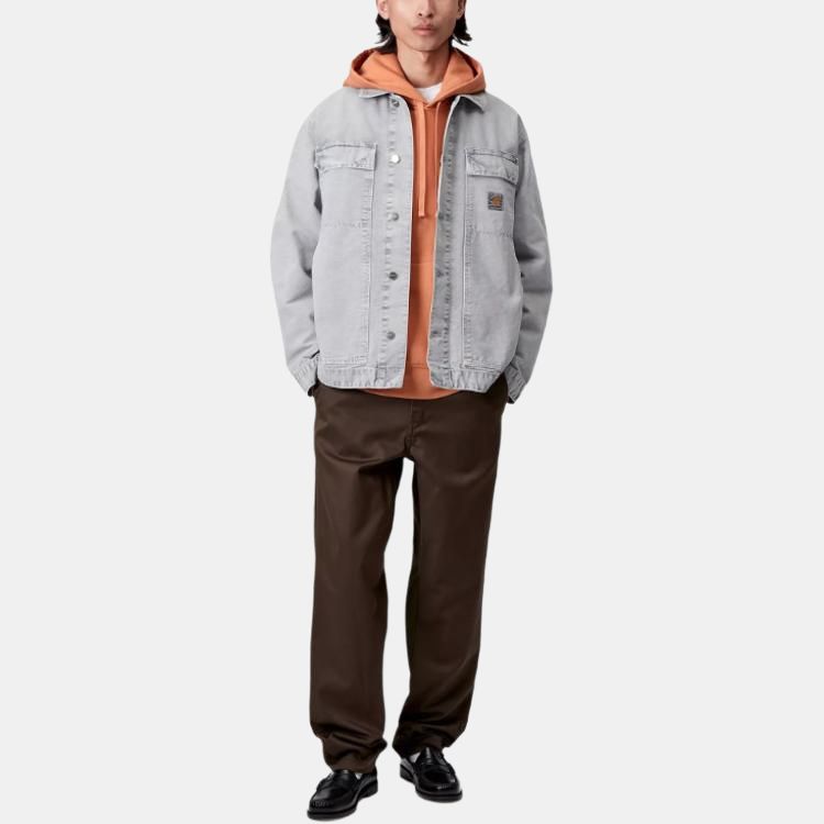 Carhartt WIP FW25 OG Arctic Jacket Классическая Свободная На Пуговицах Двойной Карман Длинный Рукав Однобортная Джинсовая Куртка Мужские куртки I035817-89-5F
