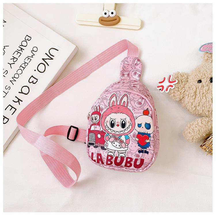 Школьная сумка Labubu Детская сумка Любовь Мультяшная Нагрудная сумка Кошелек Маленькая сумка На одно плечо На косую