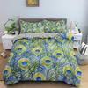 Colorful Feathers Pattern Cozy Bedding Set Single Twin Double Queen King Cal King Size Bed Linen Set