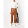 Pants Handmade New Stylish Casual Tan Men's 100%Genuine Lambskin Leather Formal