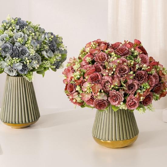 Практичный искусственный цветок пиона, реалистично выглядящий, прозрачная текстура, придает жизненную силу