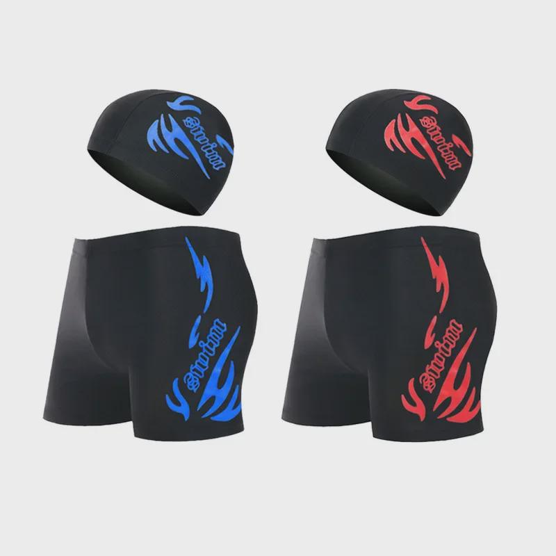 Мужские быстросохнущие плавки-боксеры с принтом пламени
