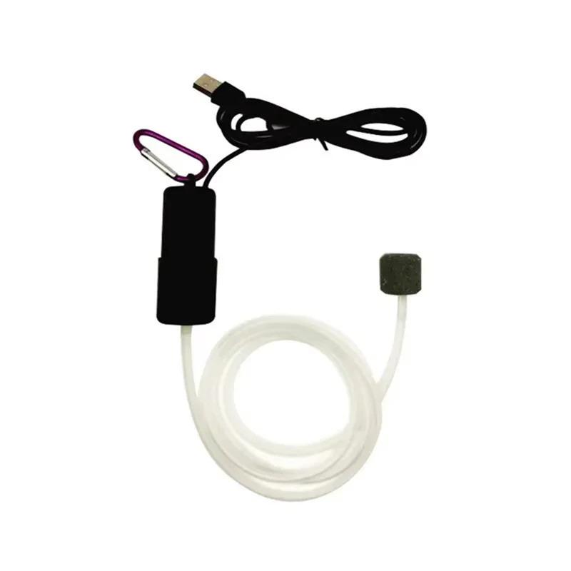 Аквариумный USB воздушный насос, бесшумный воздушный компрессор для аквариума, портативный мини-оксигенатор, кислородный аэратор, аксессуары для аквариума 5 В