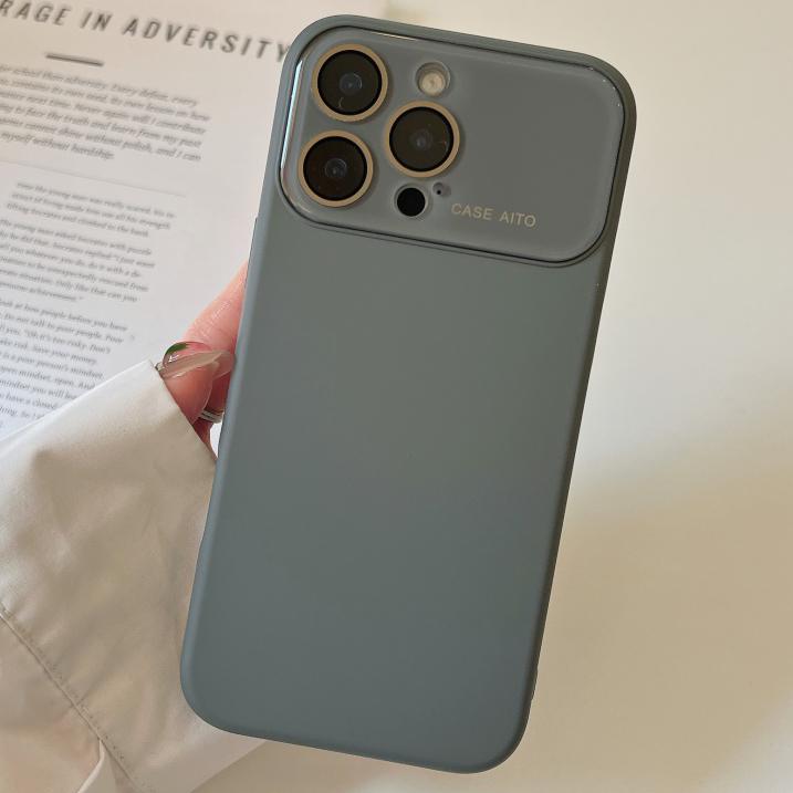 Официальный чехол из жидкого силикона с большим прозрачным окном для iPhone 17 Air 16 15 14 13 12 Pro Max, гладкий, фланелевый, матовый, противоударный Funda