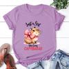 New Just A Girl Who Lovers Capybara Graphic Print T-Shirt Women Men Fashion Round Neck Loose Tee Shirt Streetwear Casual T Shirt