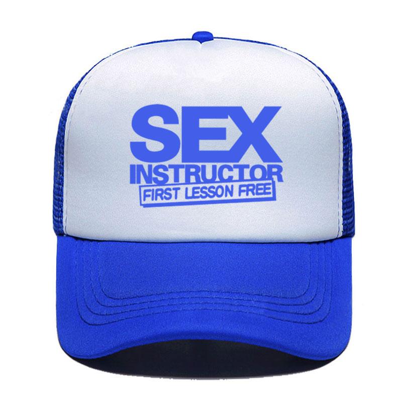 Sex Instructor Funny Creative Baseball Cap Casual Unisex Women Parentchild Hats Mesh Visor Outdoor Sun Hat Adjustable Caps