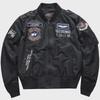 Men's Korean Embroidered MA1 Pilot Jacket - Spring & Autumn Trendy Baseball Style, Large Sizes Available