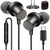 MACLE Deep Совместимость с Pro 10 Air4 5 Совместимость с Google Pixel 7a 6 Наушники с Оснащен ЦАП Громкость Металлический корпус Кофейный цвет Type-C
