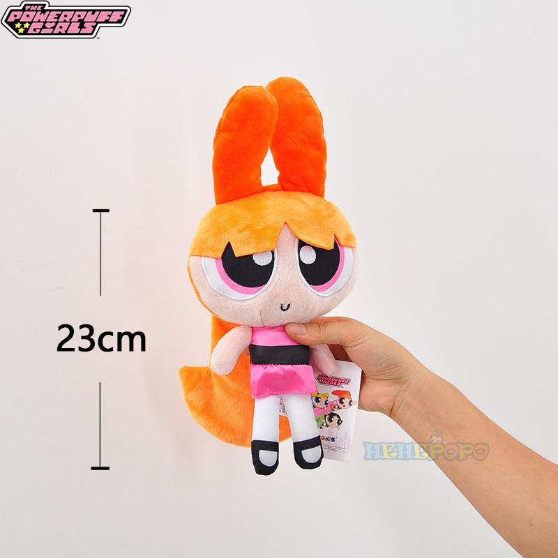 Classic The Powerpuff Girls Buttercup Bubbles Blossom Plush Toy 23cm/35cm, Cute Cartoon Doll Kawaii Peluche