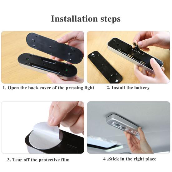 Длинный светодиодный светильник, суперяркий, простая установка, сенсорное управление, питание от батареек