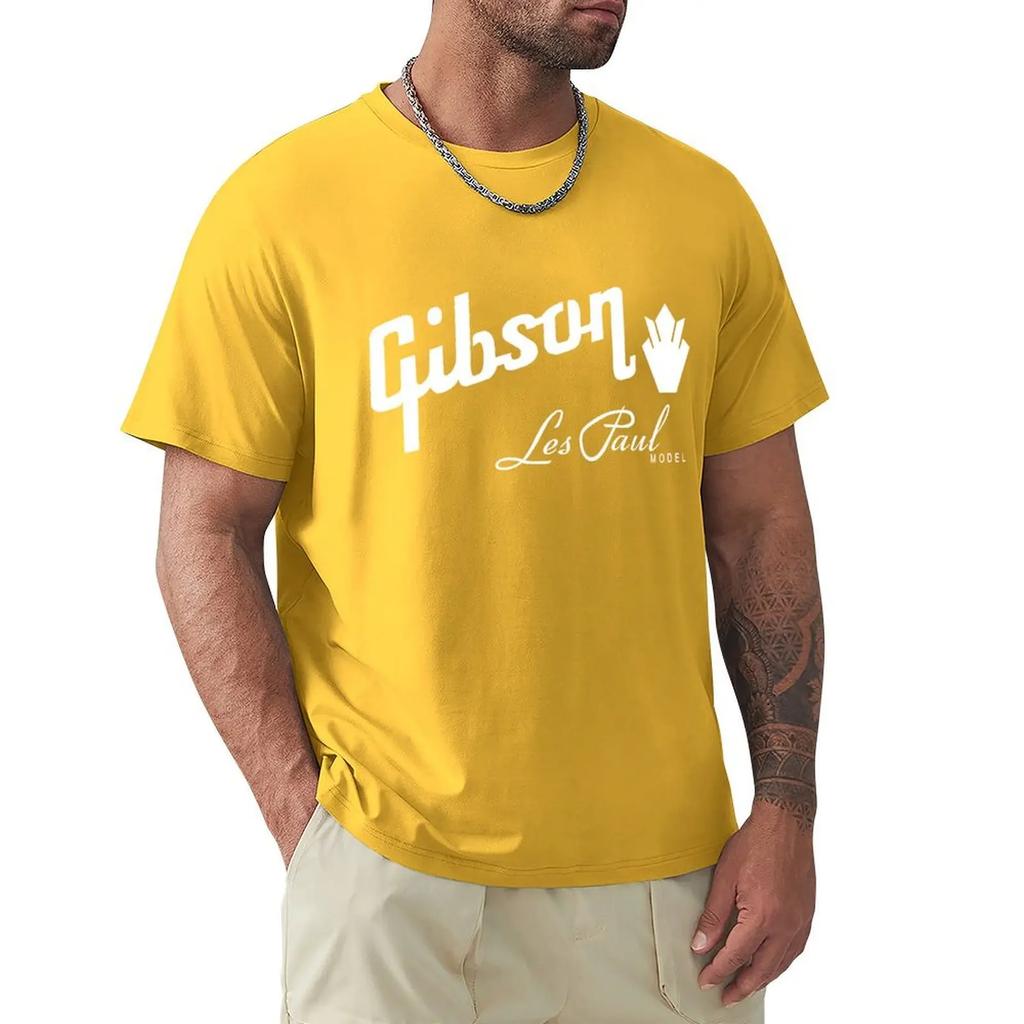 Gibson Les Paul Guitar Music Rock T Shirt Harajuku Short Sleeve T-shirt Cotton Graphics Tshirt Tops