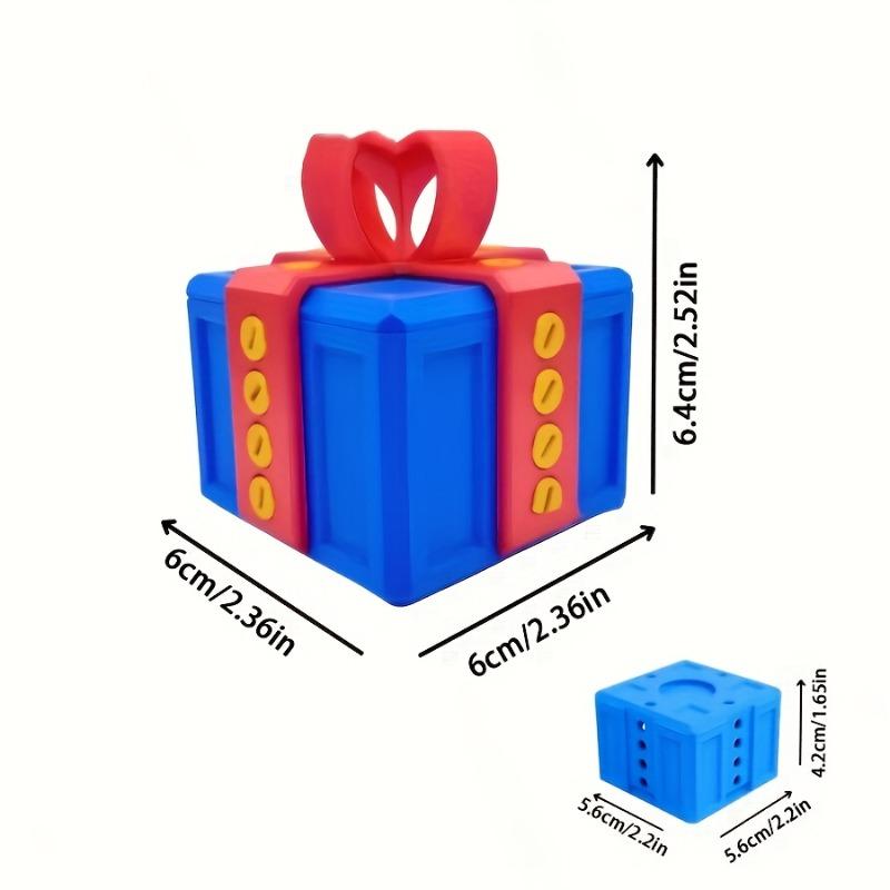 1 шт. Полая подарочная коробка-головоломка 3D-печати с винтами - Реалистичный 3D-иллюзионный пластиковый куб-головоломка, контейнер для монет, легко собирается без наполнения