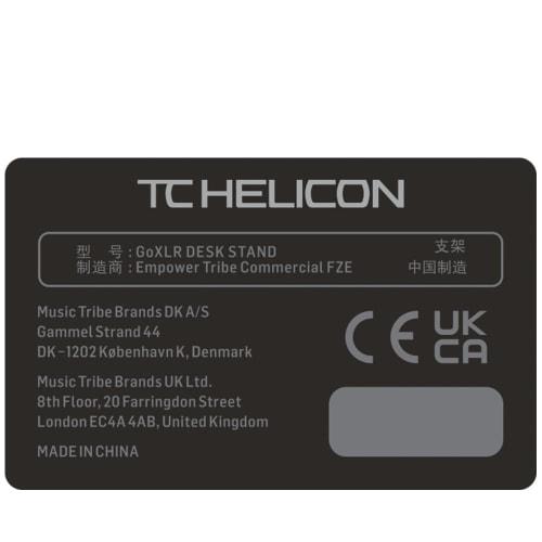 TC Helicon GO XLR Desk Stand with 4 Adjustable Angle Positions and On/Off Switch