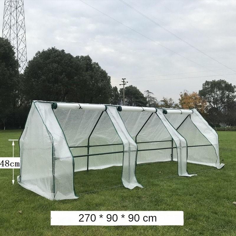 Стойка для цветов из окрашенной стальной трубы в туннельном стиле, переносная теплица для суккулентов, навес для выращивания горшечных растений с теплоизоляцией