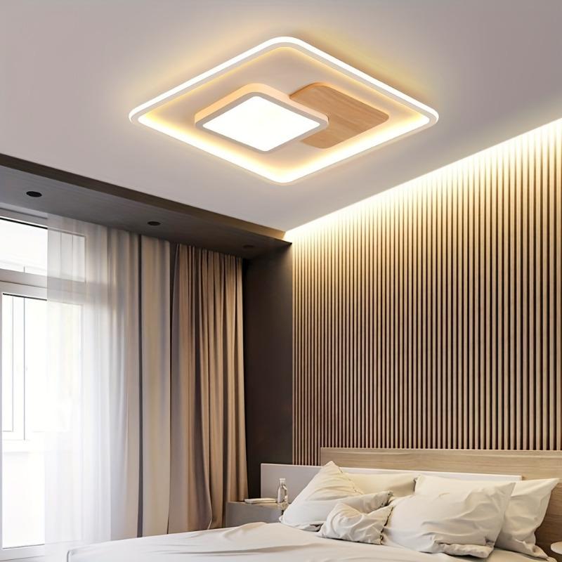 Роскошный современный квадратный светодиодный потолочный светильник с 3 вариантами цветовой температуры Премиум-дизайн для спальни, столовой, гостиной, кухни