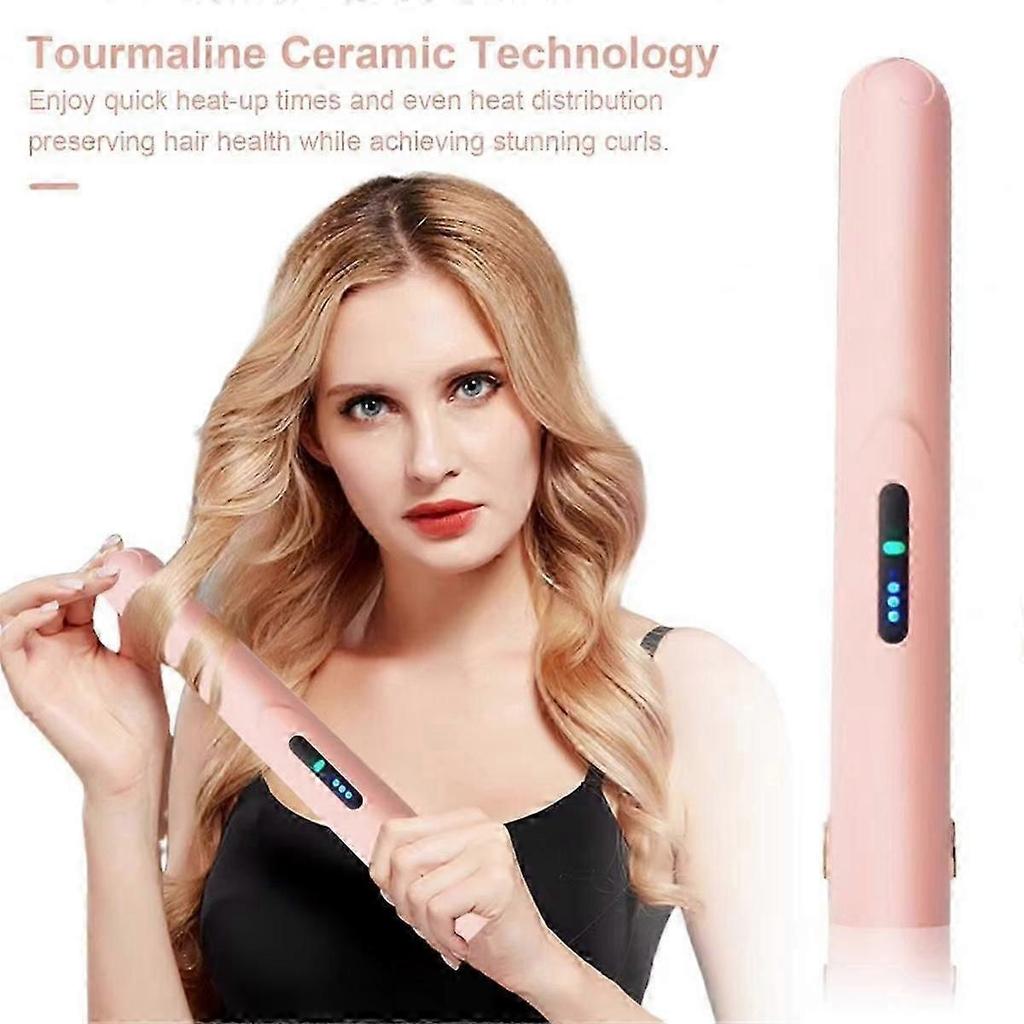 Wireless Hair Curler - USB Rechargeable, Fast Heating, Large Capacity Battery, Portable Mini Curling