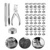 Snap Fastener Kit Button Fastener 204pcs Accessories