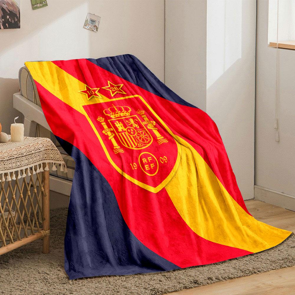 Spanish Football Crest Design print blanket soft and cozy perfect for the living room bed sofa or a nap,gift