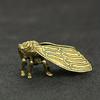 1pc, Handcrafted Brass Cicada Statue, Brass Handmade Insect Decoration, For Bookshelf Living Room Office
