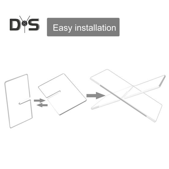 2 шт./комплект акриловая подставка для книг держатель X-образный дизайн прозрачный стиль утолщенная полка для чтения книжная витрина для книг