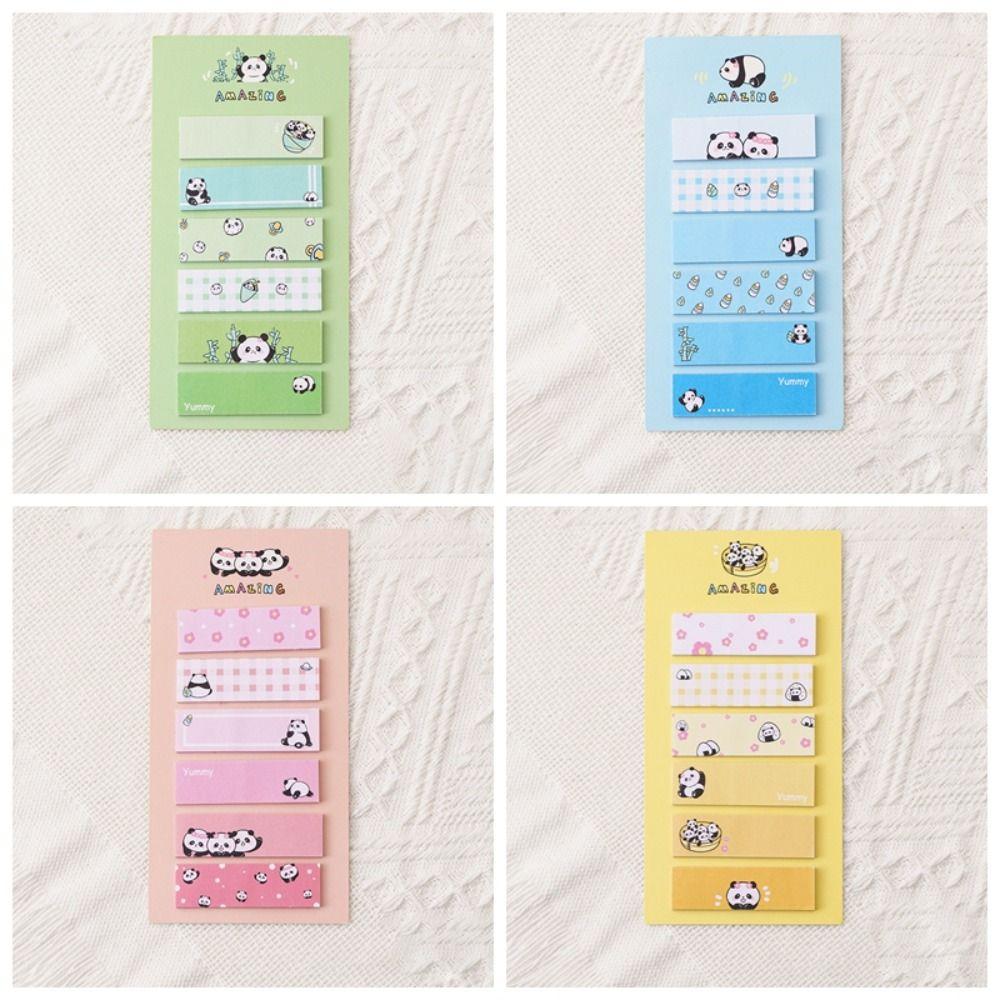 Kawaii Memo Pad Cartoon Classification Label Bookmark Panda Sticky Notes Planner