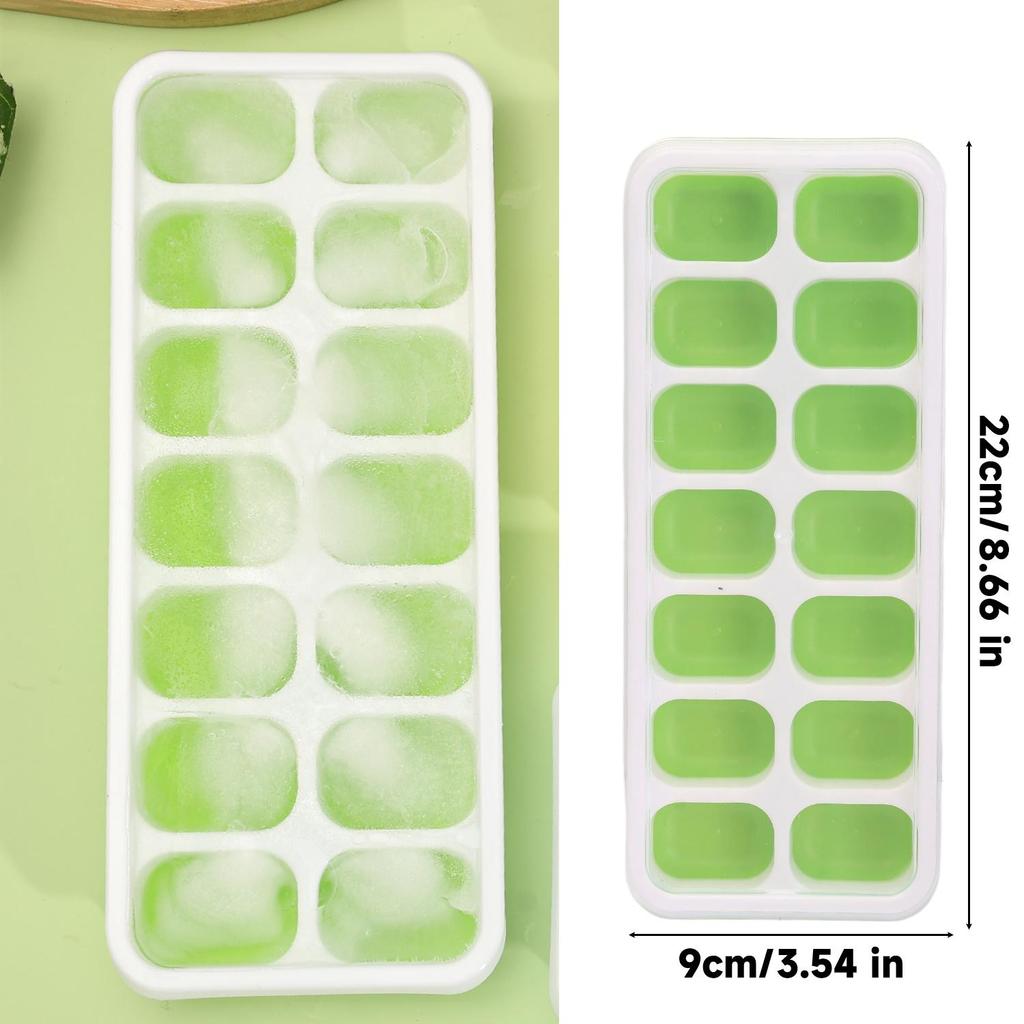 14Grid Silicone Ice Mold with Lid DIY Ice Trays Popsicle Ice Cream Mould for Cocktail Yogurt Juice Freezer Kitchen Bar Tools