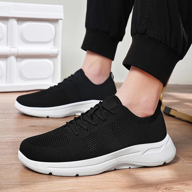 Running Walking Men Knit Shoes Fashion Casual Sneakers Sport Breathable Sport Athletic Gym Lightweight Men Sneakers Casual Shoes