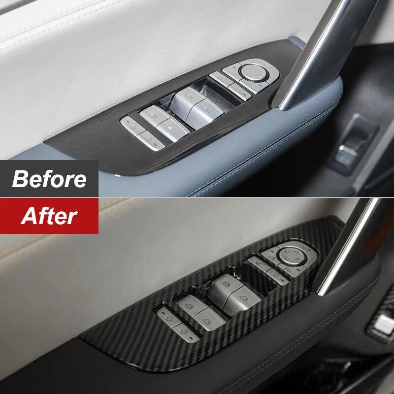 Внутренний подлокотник, дверное окно, стекло, кнопка подъема, панель, крышка для BYD Tang EV/DM 2022 2023, аксессуары для стайлинга автомобилей из АБС-пластика