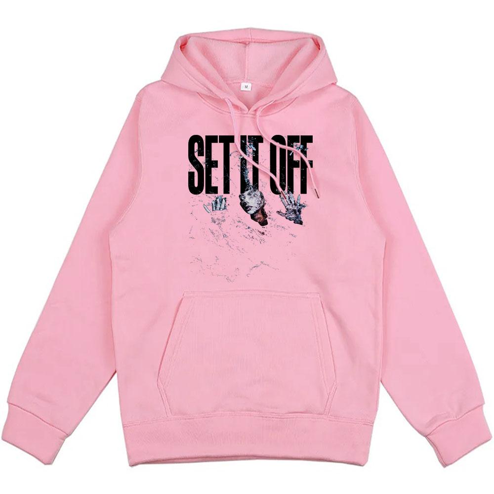 SIO Альбом Треклист Худи Рок-группа Set It Off Толстовки Гранж Мода Унисекс Уличная одежда Хип-хоп Гранж Мужские Sudaderas Мужские