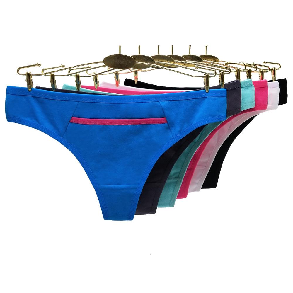 Woman Panties Underwear Cotton G String Women Sexy For Women Thongs 6 Pcs