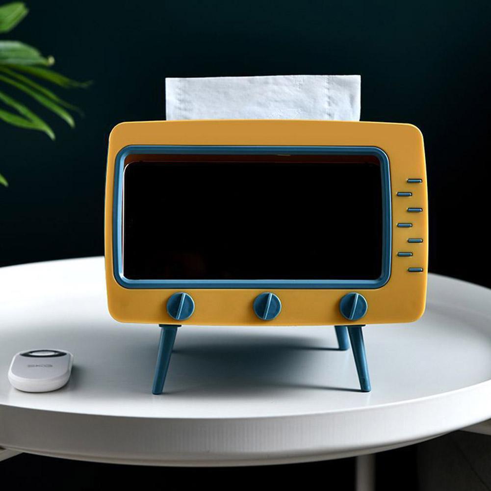 Новый органайзер для ТВ-салфеток с держателем для мобильного телефона, настольный держатель для бумаги, диспенсер, креативный держатель для салфеток, чехол для салфеток