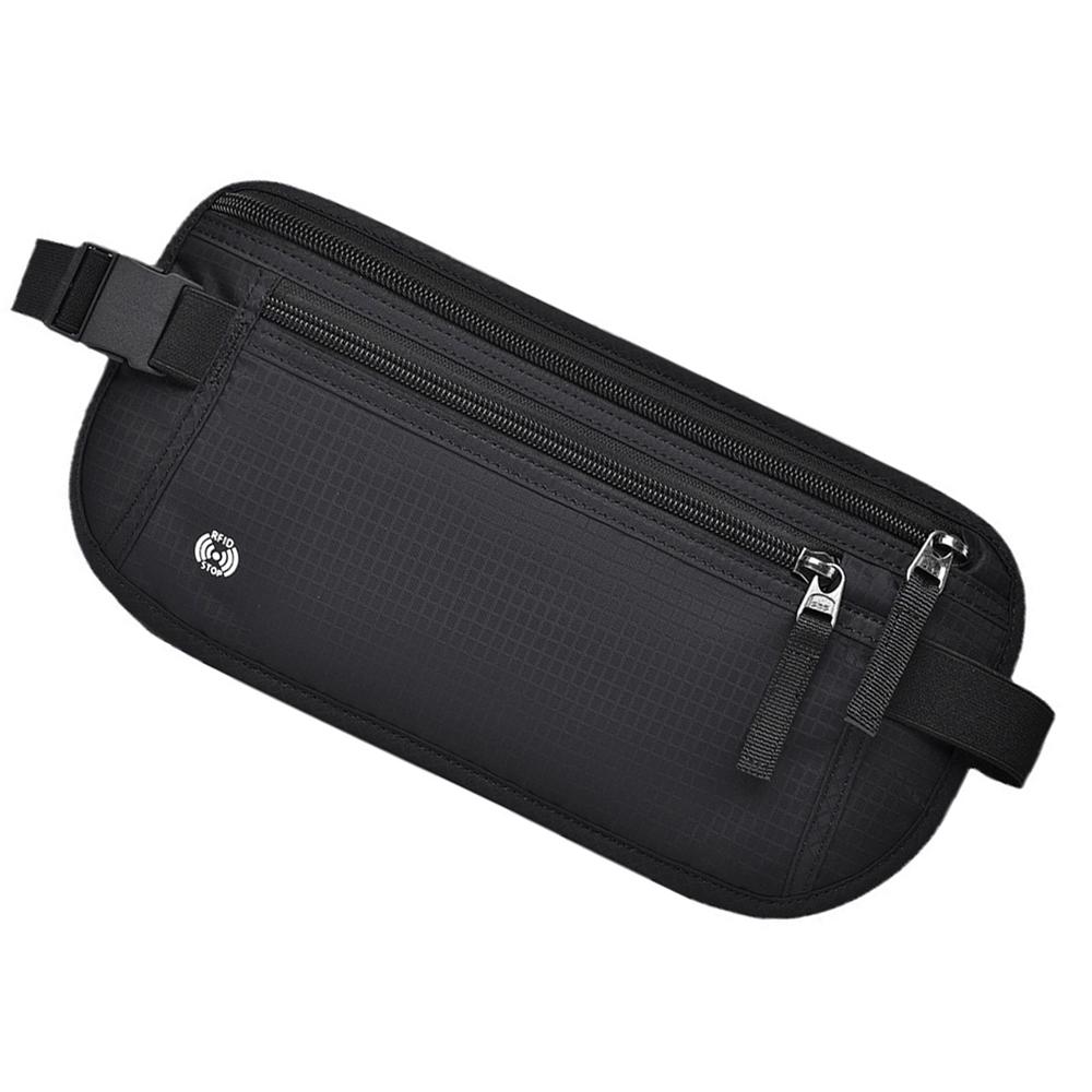 Дорожная поясная сумка Обложка для паспорта с защитой от кражи RFID Тонкий дорожный кошелек для женщин и мужчин