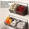1PC with 2 patches, multi-function kitchen storage rack, punch-free hanging storage rack, wall drain basket storage rack