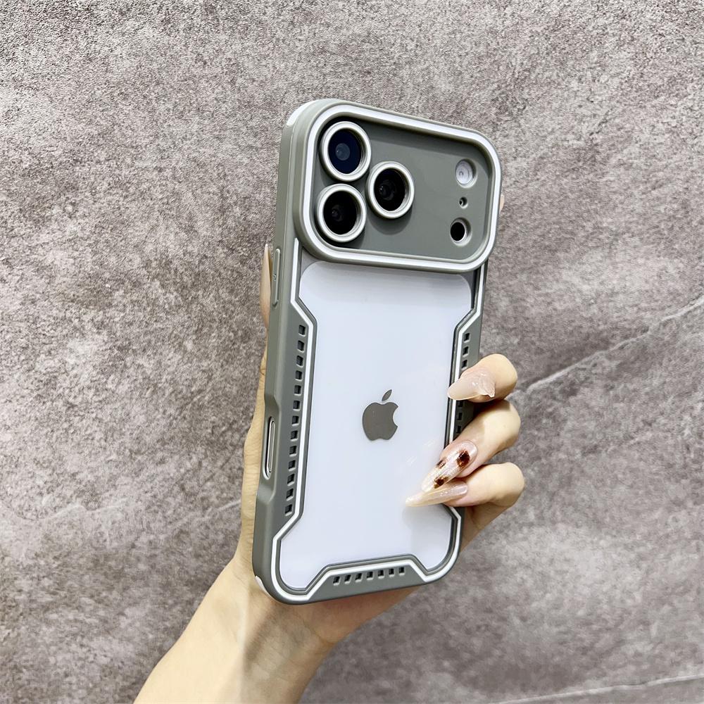 New Transparent Glass Fashion Phone Case for iPhone 17 Pro Max Air 16 Pro  15 14 13 12 11 Shockproof Protection Change 17 Series