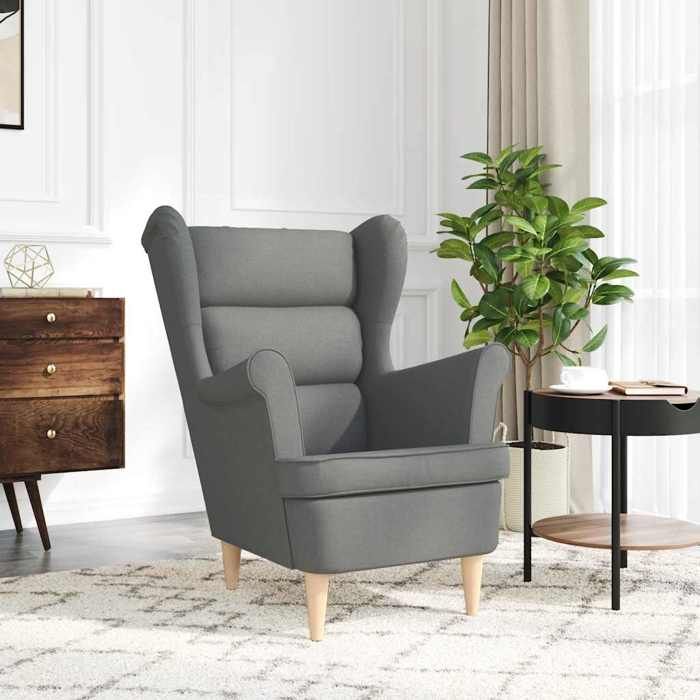 VidaXL Fauteuil gris foncé 74x84x100 cm tissu, fauteuil relax, fauteuil de salon, chaise de chambre à coucher 4016896