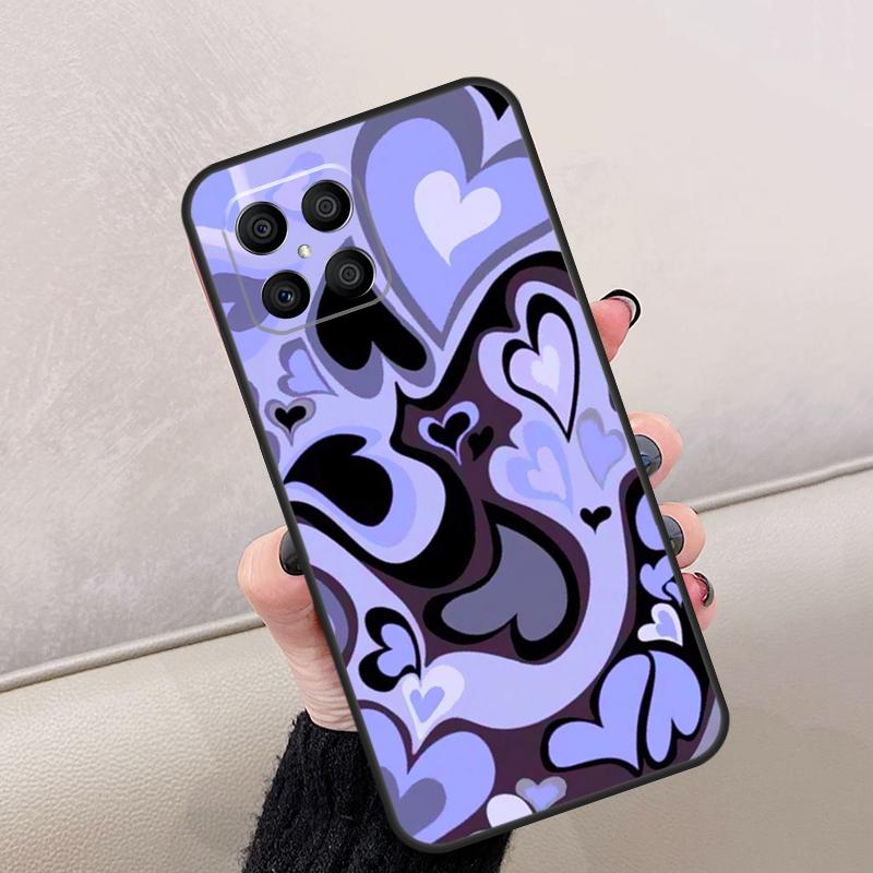 Коричневый Фиолетовый Сердца Вихрь Дизайн Для Honor Magic 8 Pro 6 7 Lite Чехол Для Honor Win RT 400 200 50 70 90 X8c X8b X9a X9b X9c X9d