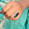 Black Onyx 925 Sterling silver  Ring, oval  Gemstone Handamde Mens Ring Jewelry
