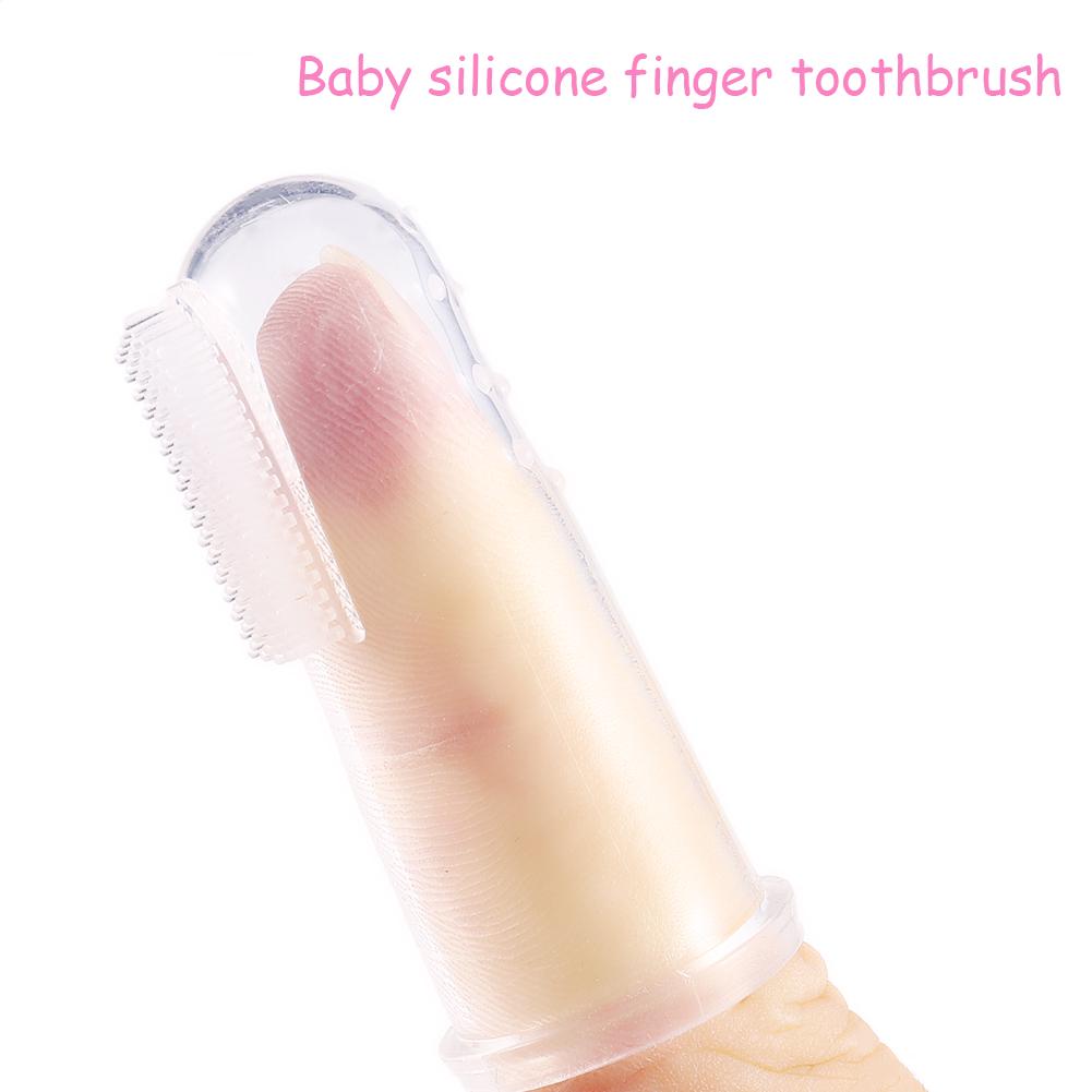 Silicone Soft Finger Toothbrush Teeth Rubber Clean Massage Brush For Baby Infant