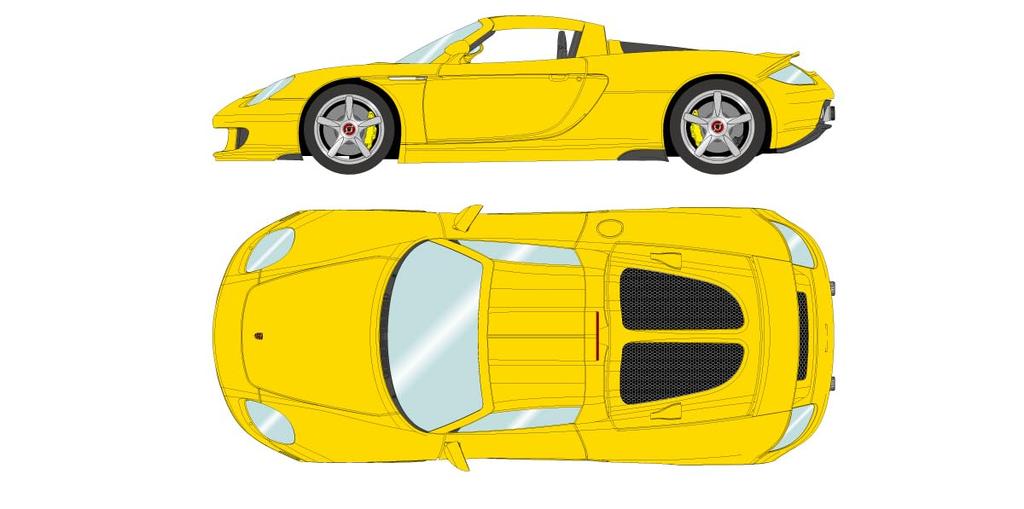EIDOLON Porsche Carrera GT 2004 Speed Yellow 1/18 (Готовая модель)